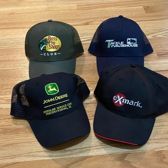 Hat bundle John Deere Green and Black Mesh Cap and 3 others
